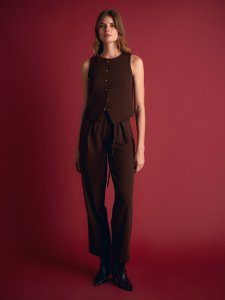 Kemerli Pantolon-Kahve